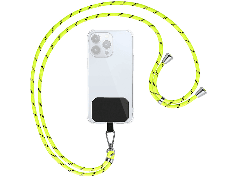 MORE Silber Umhängetasche, / Gelb Smartphone-Hüllen, für ENERGY MTB viele Neon Universal, Universal, Handyketten-Kit