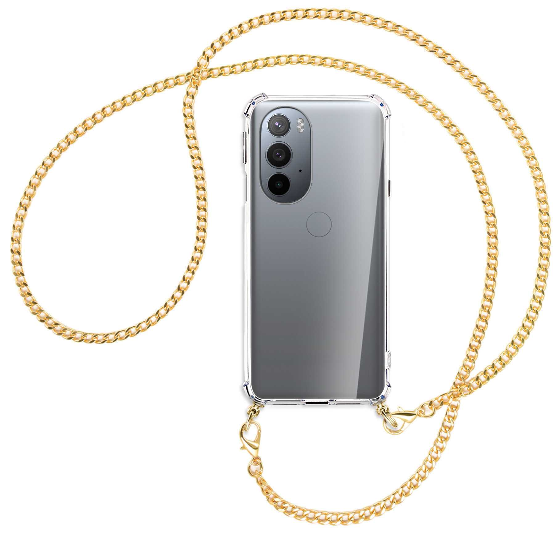 MORE Motorola, Umhänge-Hülle ENERGY Metallkette, (gold) Edge Backcover, Kette Pro, 30 MTB mit