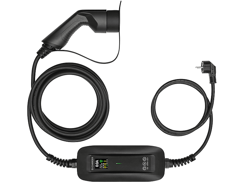 DELTACO schwarz EV-1226 EV-Ladekabel,