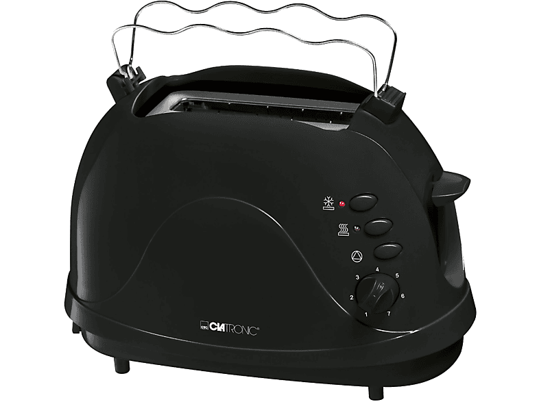 CLATRONIC TA 3565 Toaster Schwarz (700 Watt, Schlitze: 2)