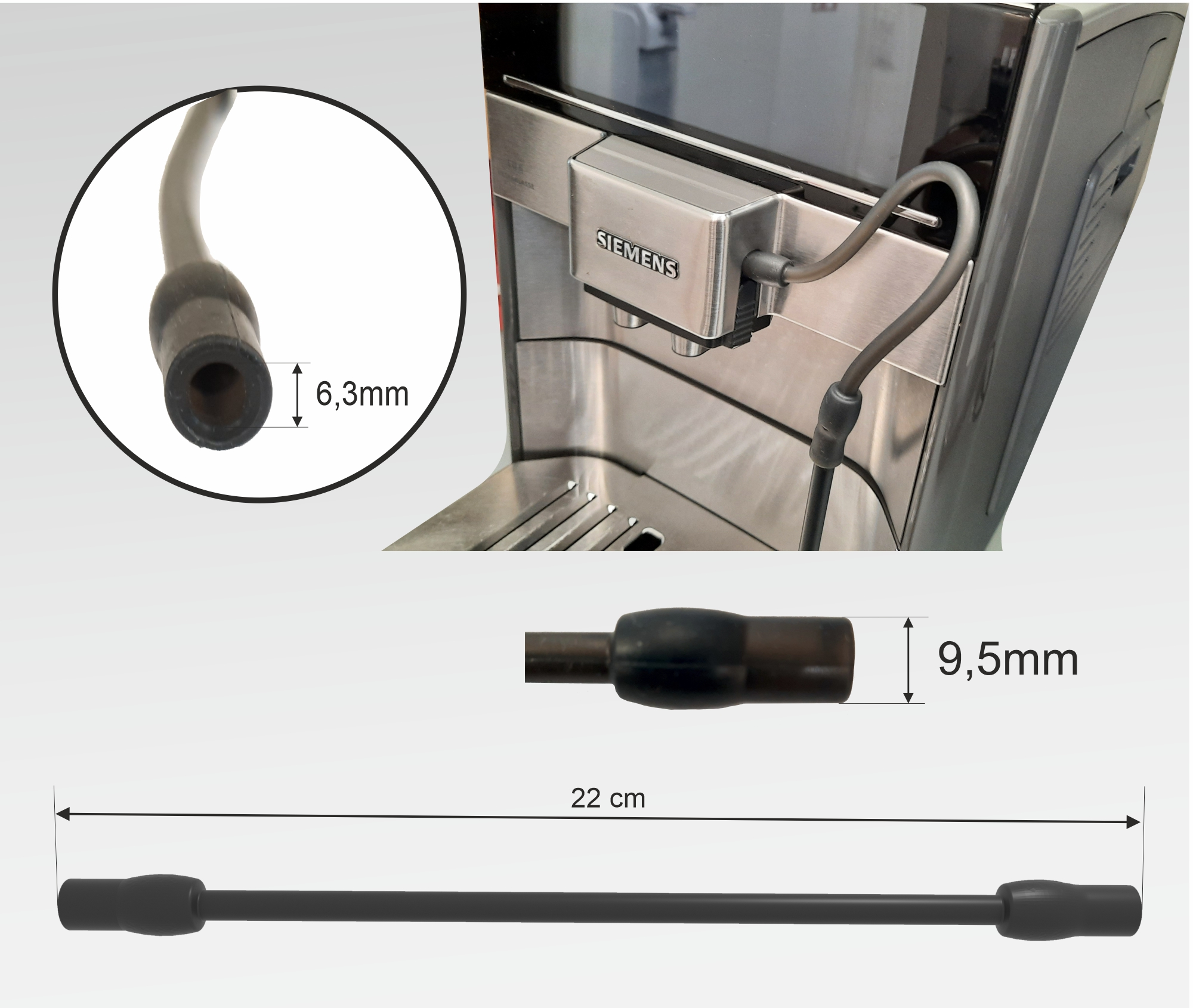 RM-S1 Milchschlauch Siemens RENZ für passend -Bosch EQ6 Vero Aroma