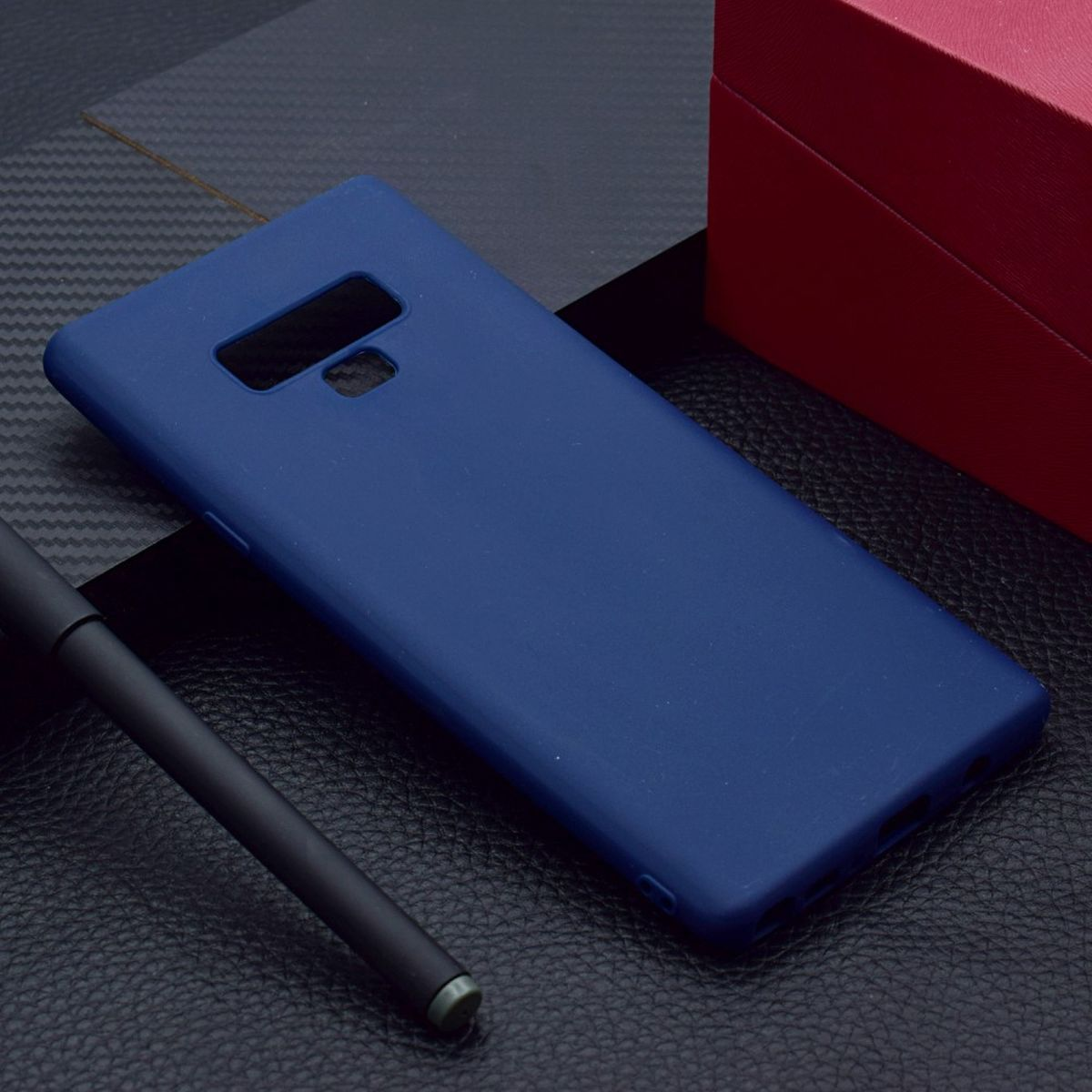 COVERKINGZ Galaxy Blau Backcover, Note 9, aus Silikon, Handycase Samsung,