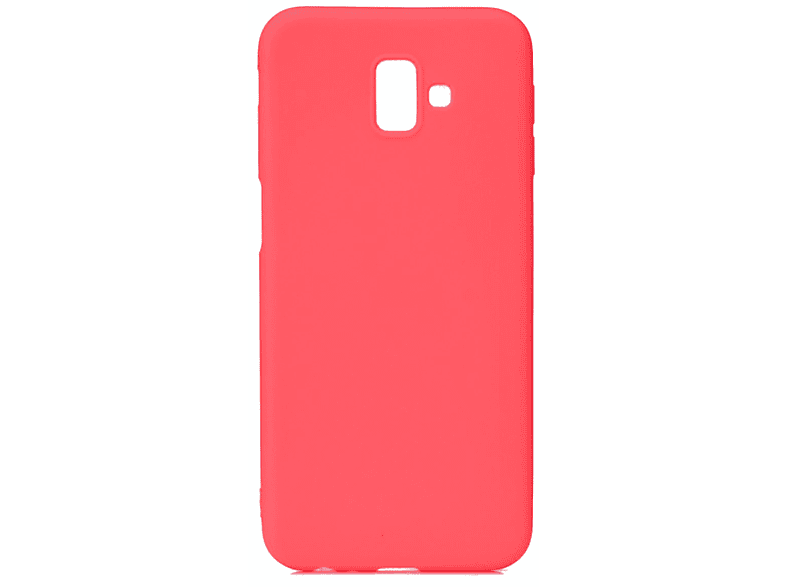 COVERKINGZ Handycase Galaxy Plus, Samsung, J6 aus Backcover, Silikon, Rot