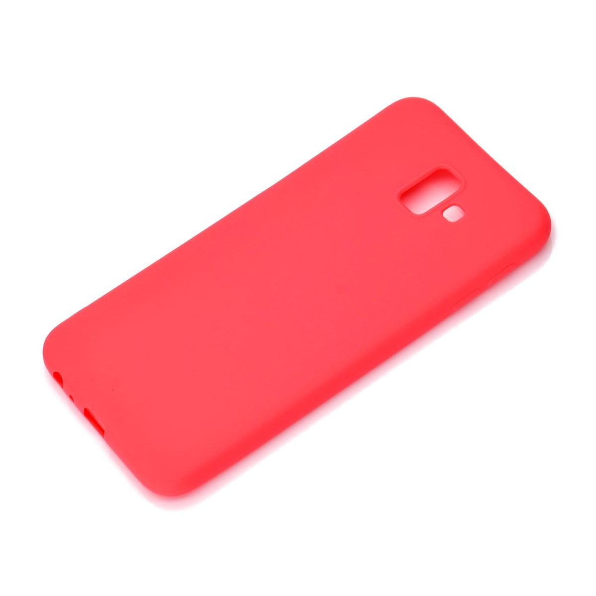 J6 Plus, Samsung, Rot aus Galaxy Handycase Silikon, Backcover, COVERKINGZ
