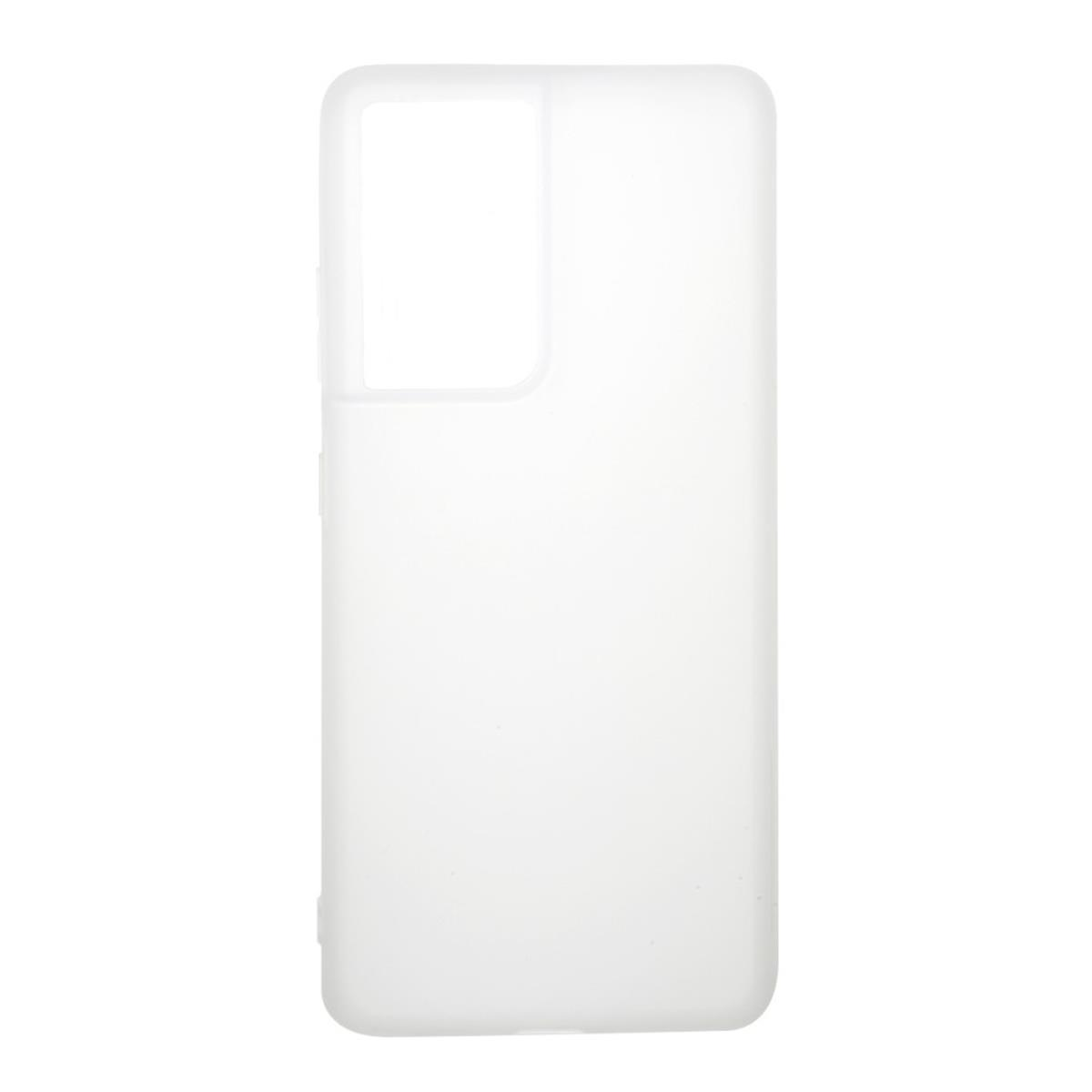 Weiß COVERKINGZ Case Samsung, Handyhülle Ultra, Galaxy S21 dünn, Backcover, Ultra