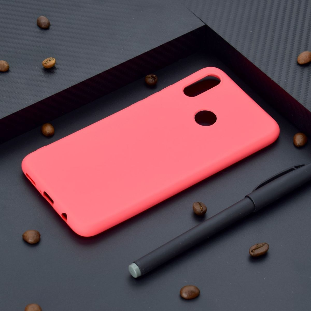 Huawei, Rot Plus, COVERKINGZ aus Handycase Smart P Backcover, Silikon,