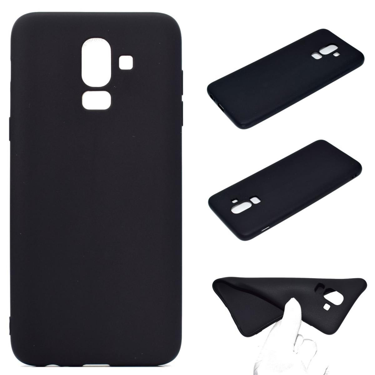 COVERKINGZ Handycase Samsung, 2018, Backcover, Galaxy Schwarz Silikon, J8 aus