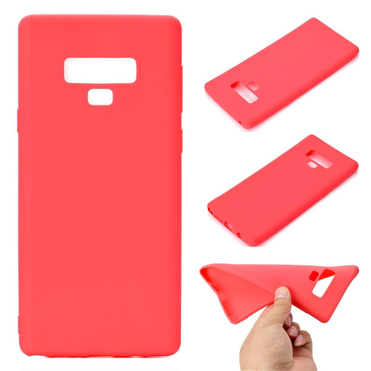 COVERKINGZ Handycase aus Backcover, 9, Note Silikon, Rot Samsung, Galaxy