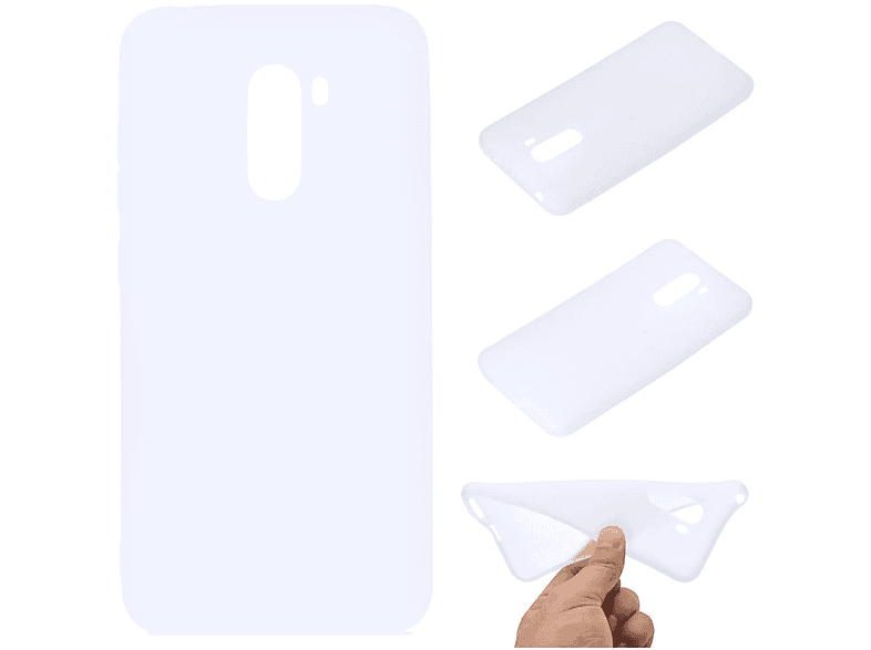 COVERKINGZ Handycase aus F1, Xiaomi, Backcover, Weiß Pocophone Silikon