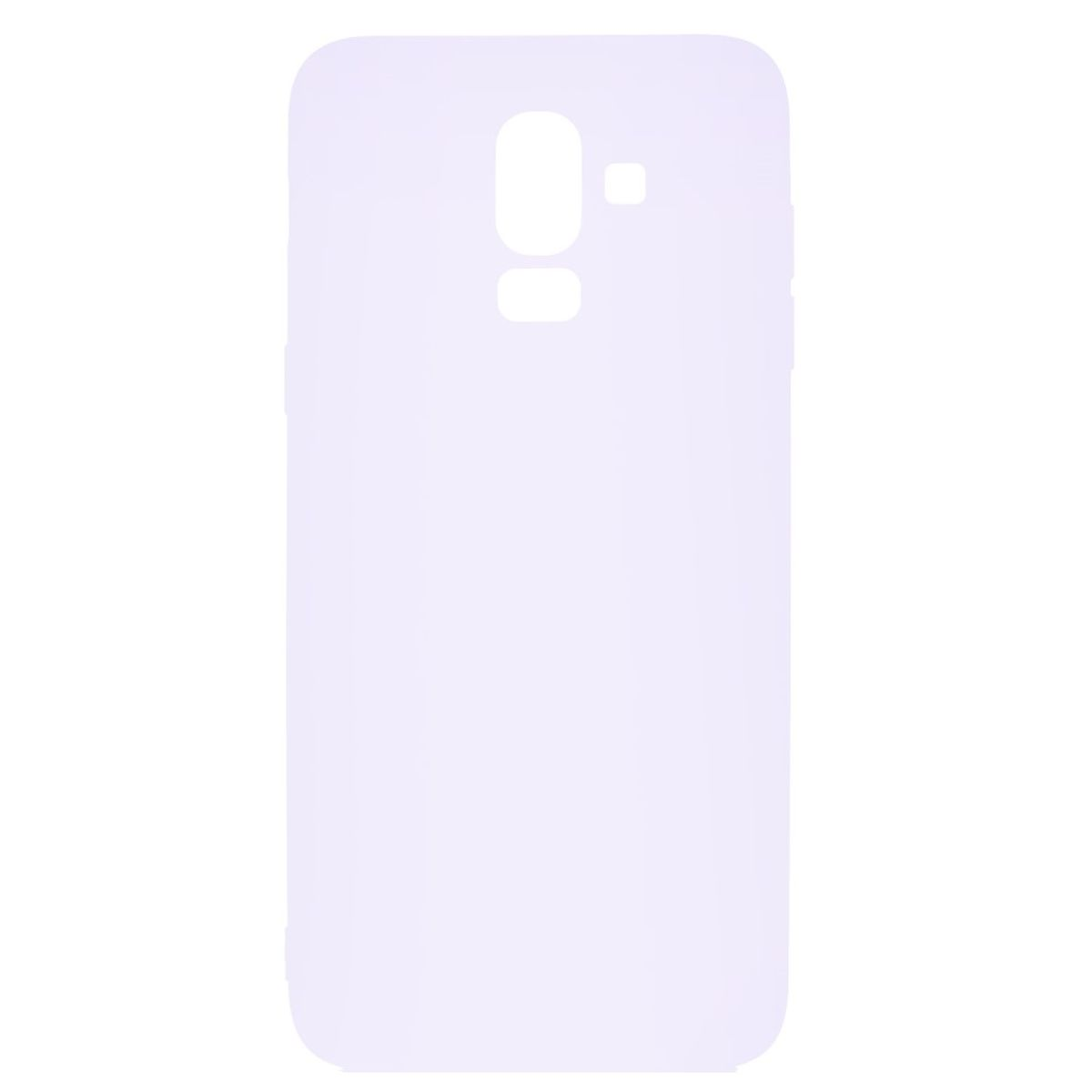 Silikon, Backcover, Weiß J8 Galaxy 2018, COVERKINGZ aus Handycase Samsung,