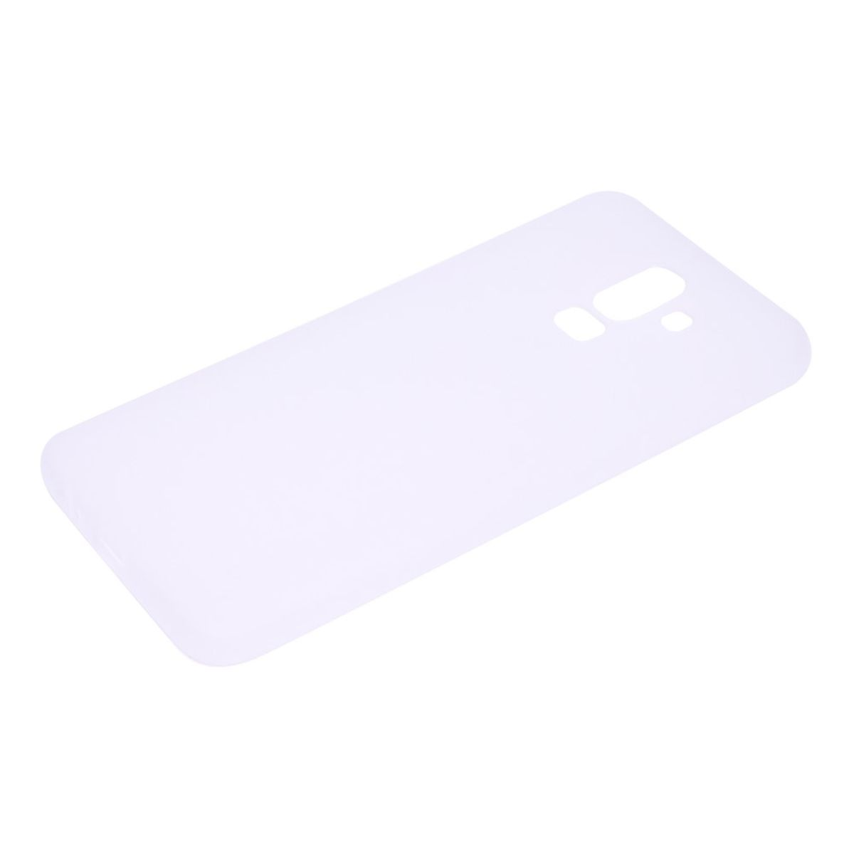 COVERKINGZ Handycase aus Backcover, 2018, J8 Weiß Silikon, Galaxy Samsung