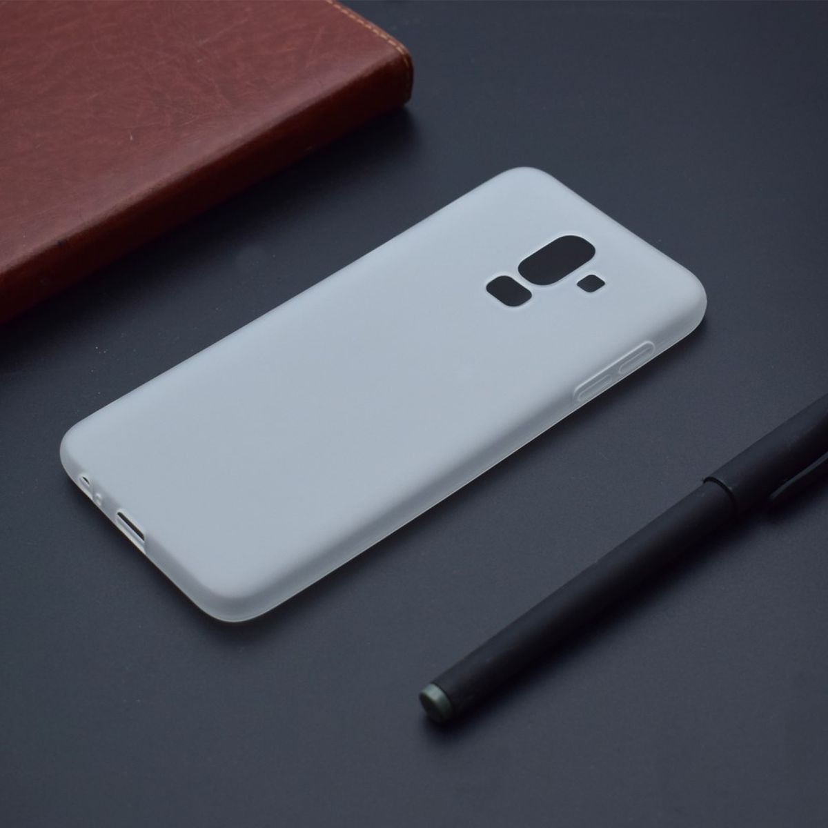 J8 Handycase Weiß 2018, aus Backcover, Samsung, Galaxy COVERKINGZ Silikon,