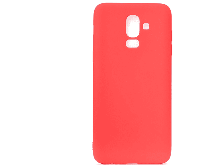 COVERKINGZ Handycase aus Silikon, Backcover, Samsung, Galaxy J8 2018, Rot