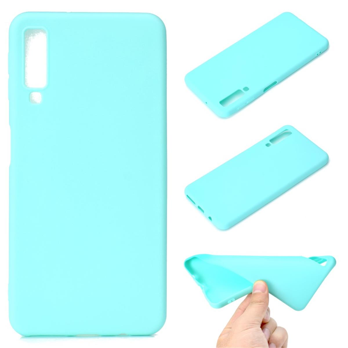 COVERKINGZ Handycase aus Silikon, Backcover, Grün Galaxy A7 Samsung, 2018