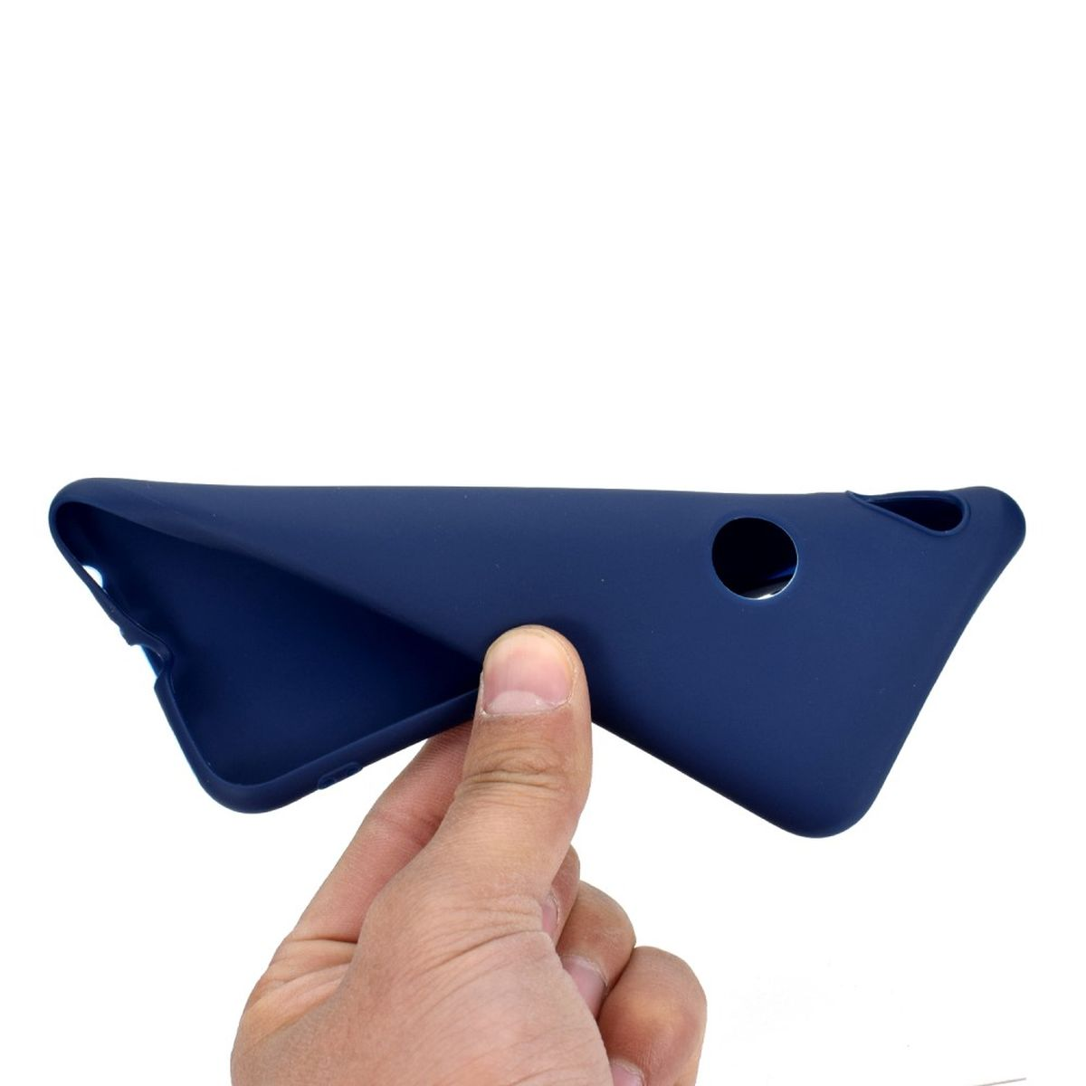 Backcover, (2019), COVERKINGZ P Handycase aus Blau Smart Huawei, Silikon,