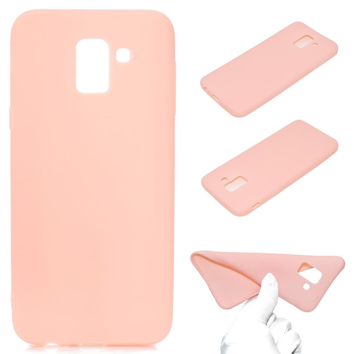 COVERKINGZ Handycase aus Silikon, Backcover, Samsung, 2018, Rosa Galaxy J6