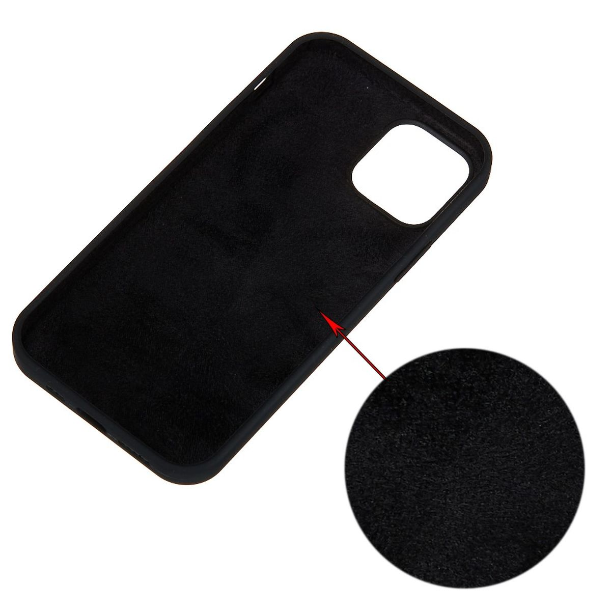 Backcover, aus 13 COVERKINGZ iPhone Schwarz Silikon, Handycase Zoll], [6,1 Apple,