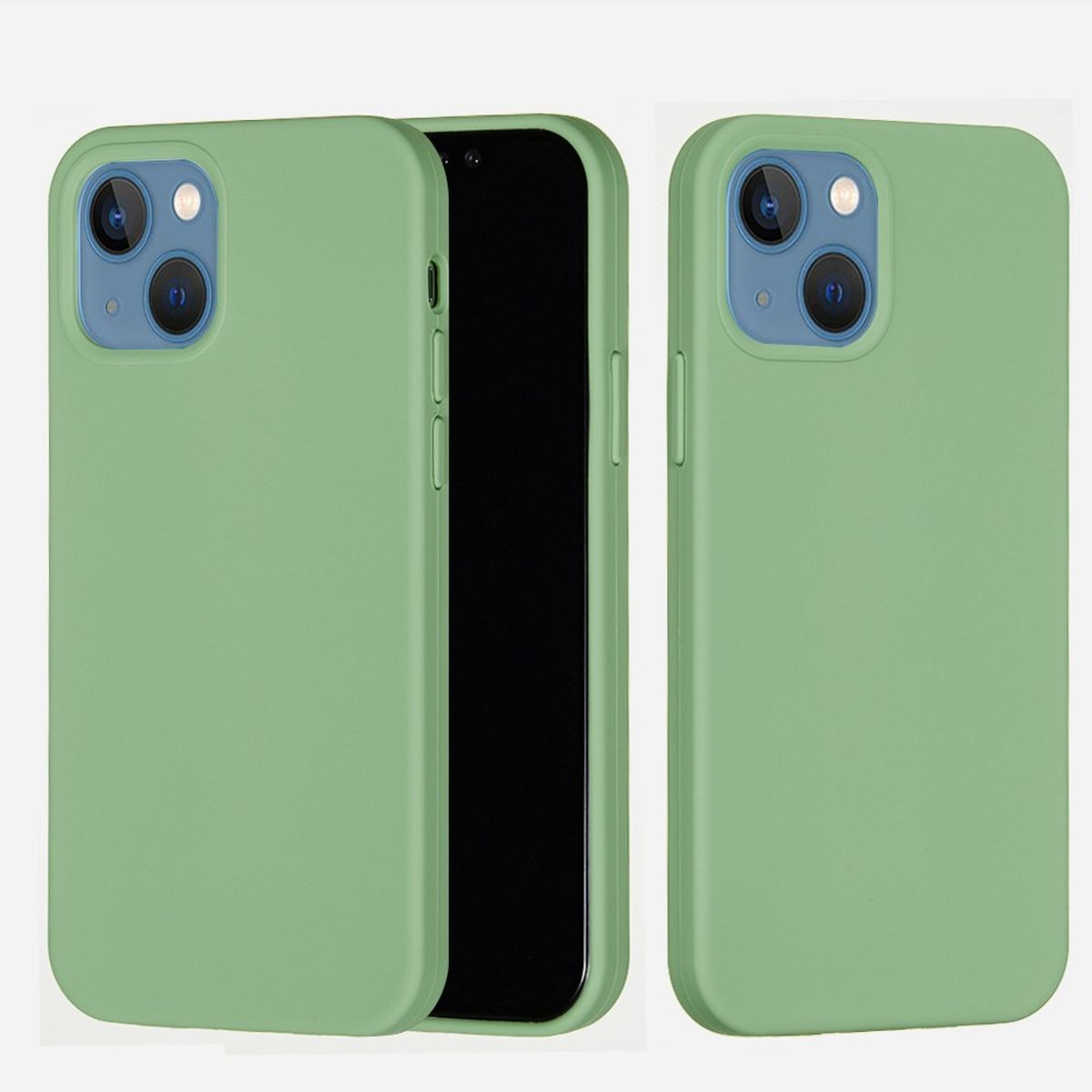 COVERKINGZ Silikon, Handycase Apple, [6,1 iPhone Backcover, 13 Zoll], Grün aus