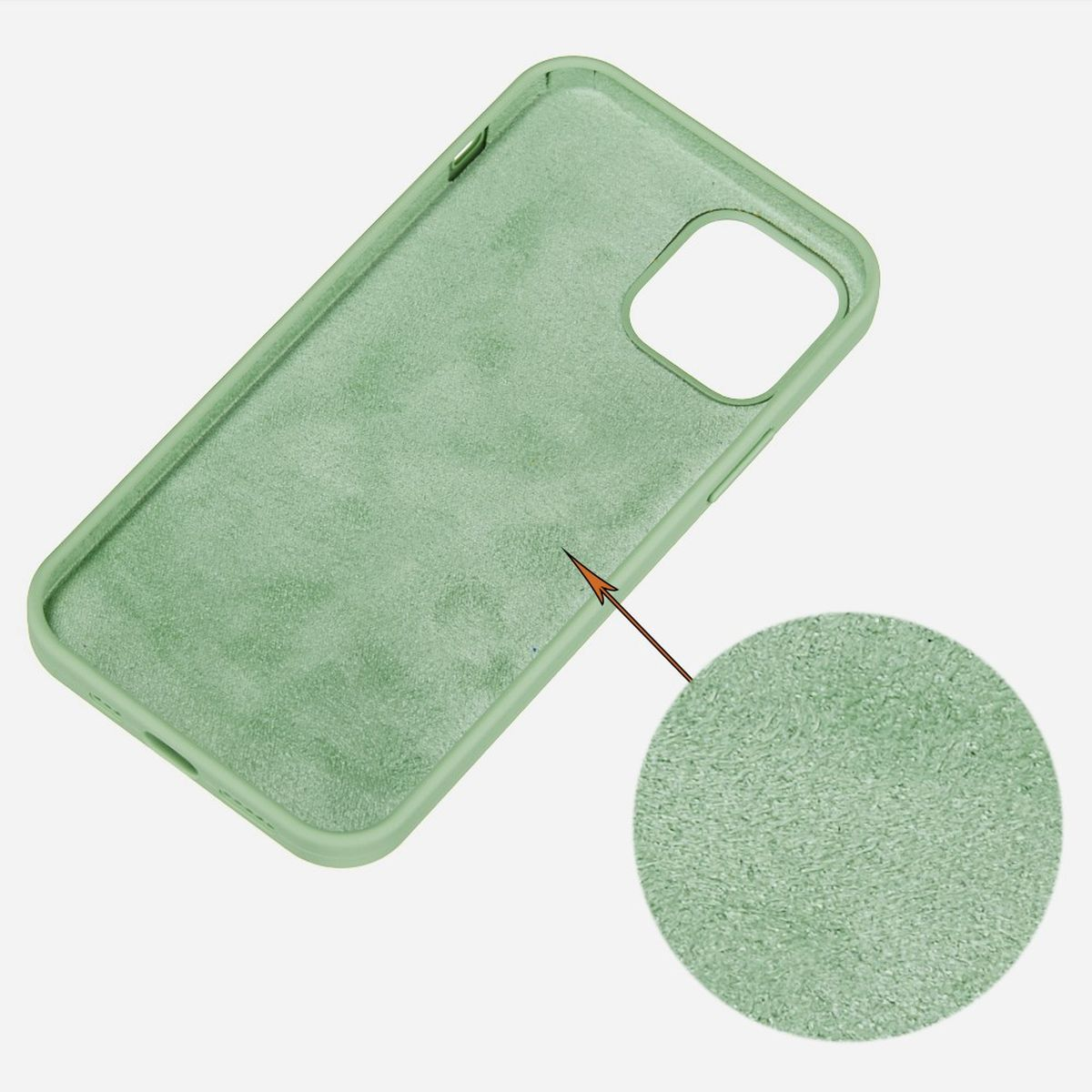 COVERKINGZ Handycase Backcover, [6,1 Silikon, iPhone Apple, 13 Zoll], Grün aus