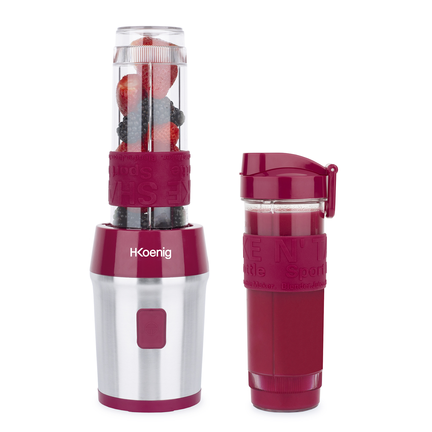 Batidora De Vaso koenig 300 w smoo10 licuadora mini smoothie maker americana para zumos capacidad 570 ml incluye 2 botellas acero 300w