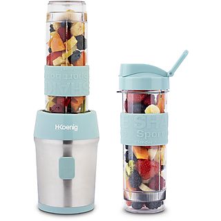 Batidora de vaso - H.KOENIG SMOO16, 300 W, 0.57 l, Azul