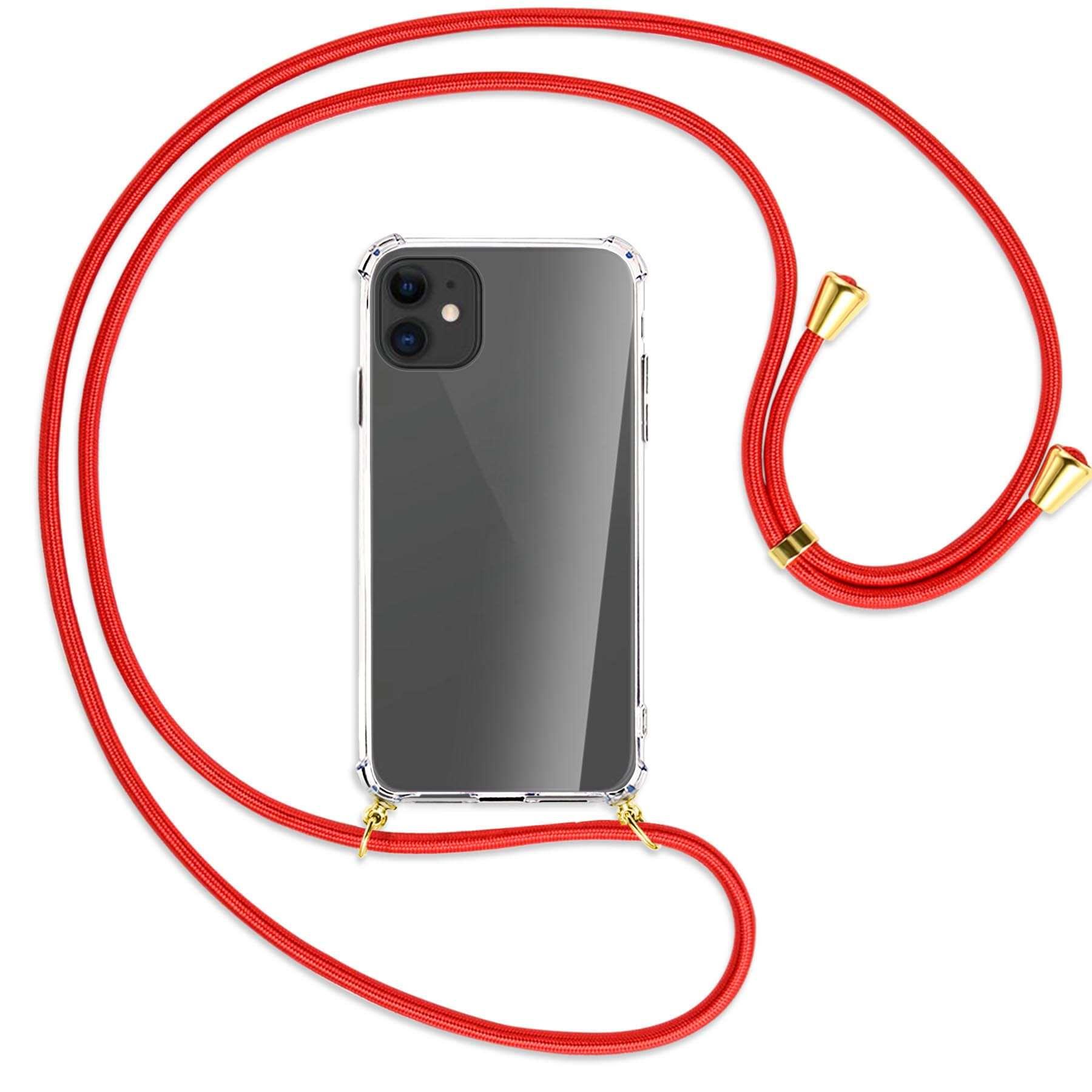 MTB MORE ENERGY Apple, Umhänge-Hülle iPhone 11, Rosegold mit Kordel, / Gold Backcover