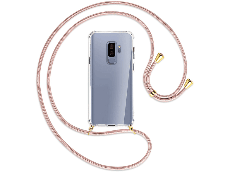 Galaxy MTB MORE Backcover, Samsung, S9 Rosegold Umhänge-Hülle ENERGY mit Plus, Gold / Kordel,