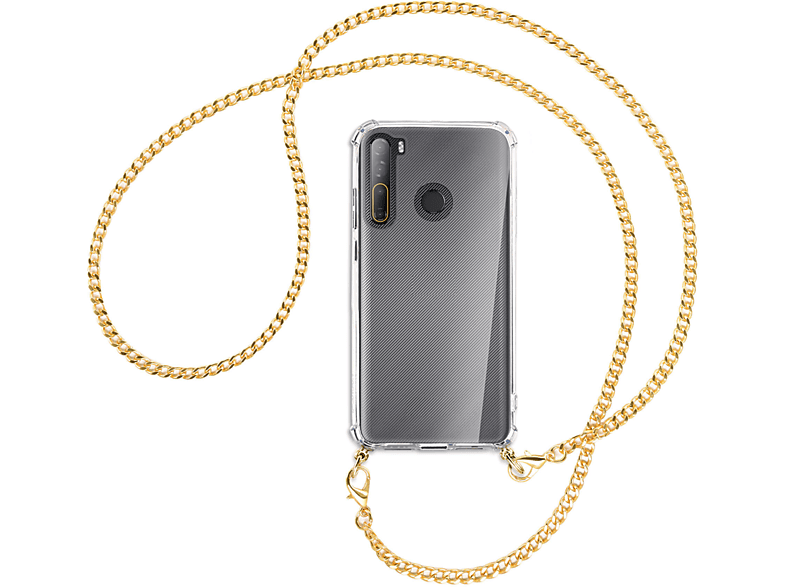 HTC, (goldfarben) Desire Umhänge-Hülle MTB Kette ENERGY Metallkette, Backcover, Pro, mit MORE 20