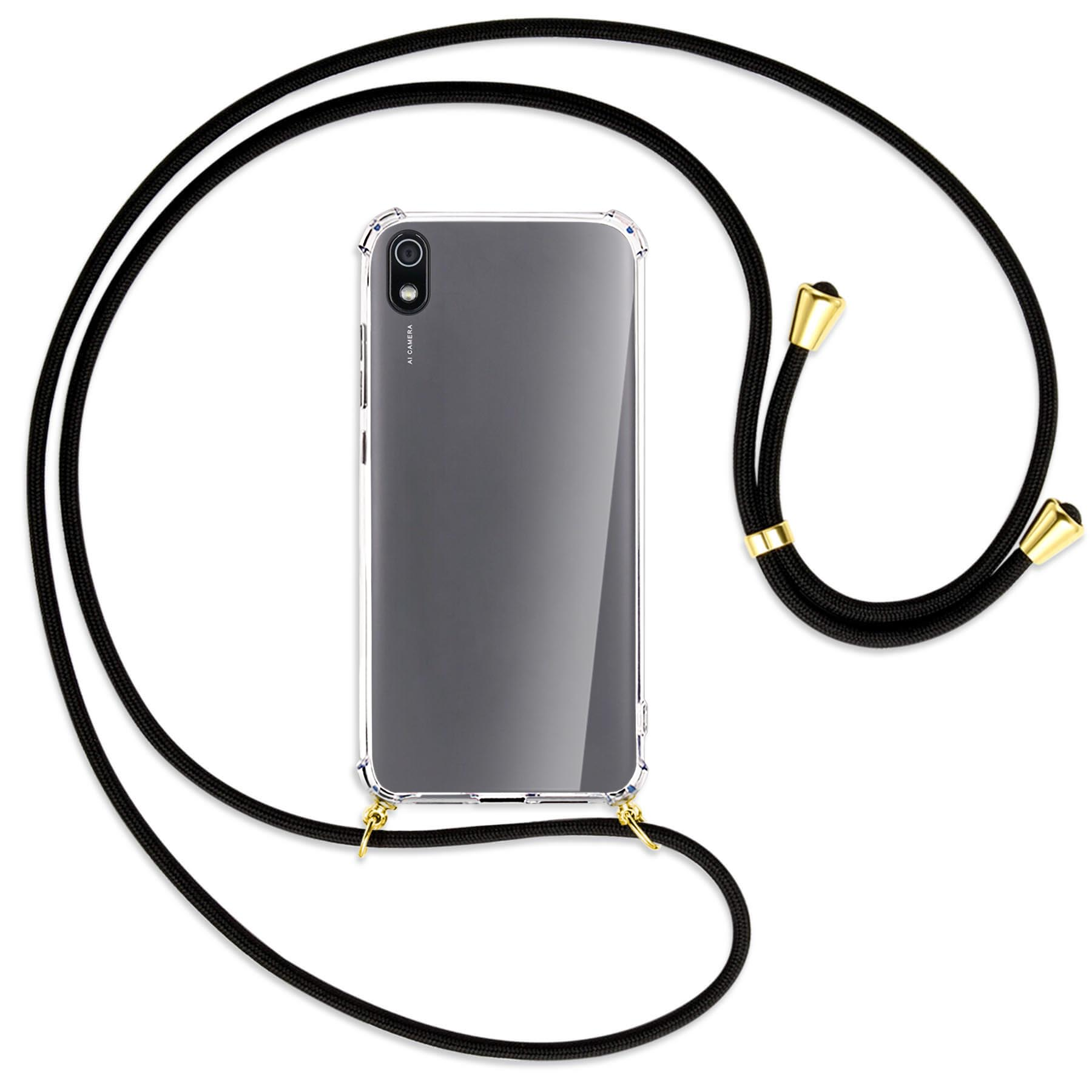 MTB MORE ENERGY Umhänge-Hülle mit Xiaomi, / Redmi Backcover, Schwarz 7A, Gold Kordel