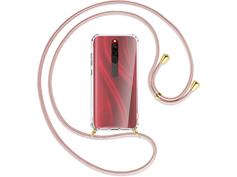 / MTB 8, mit Backcover, Gold MORE Redmi Kordel, ENERGY Umhänge-Hülle Rosegold Xiaomi,