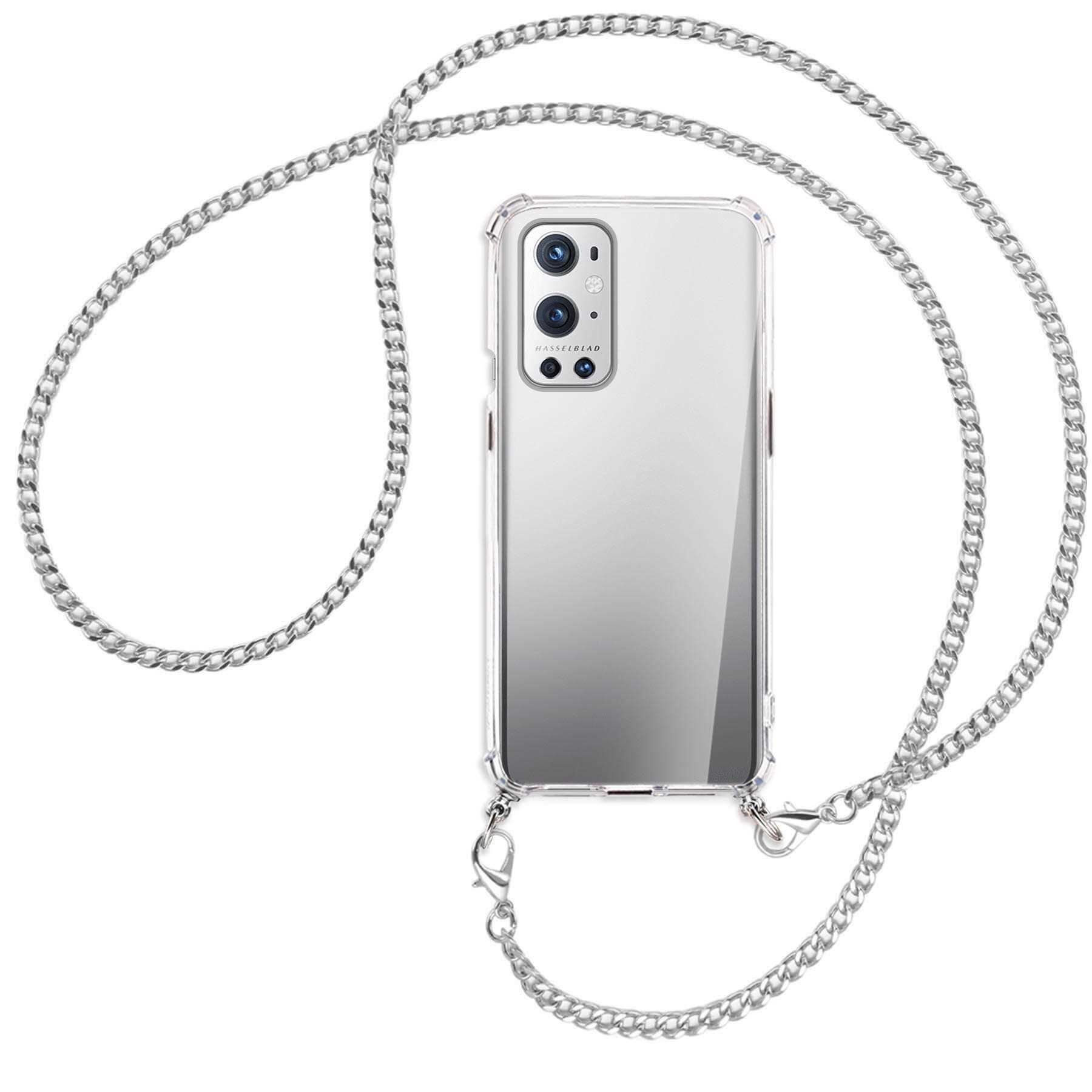 MTB MORE ENERGY Umhänge-Hülle Kette Metallkette, Backcover, mit 9, (silberfarben) OnePlus