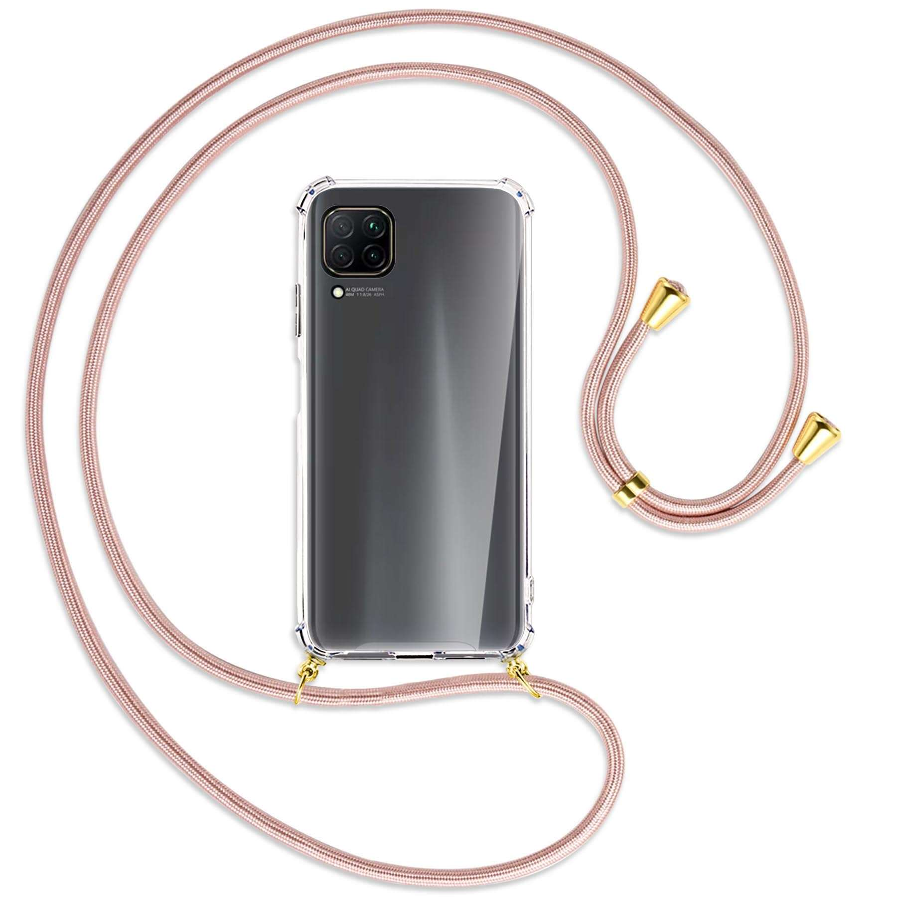 mit Umhänge-Hülle Rosegold Kordel, / Backcover, MORE Lite, Huawei, ENERGY Gold P40 MTB