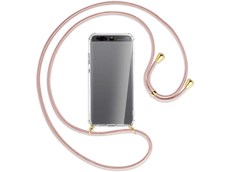 MTB MORE / mit Kordel, Gold ENERGY Umhänge-Hülle Rosegold Plus, Huawei, P10 Backcover