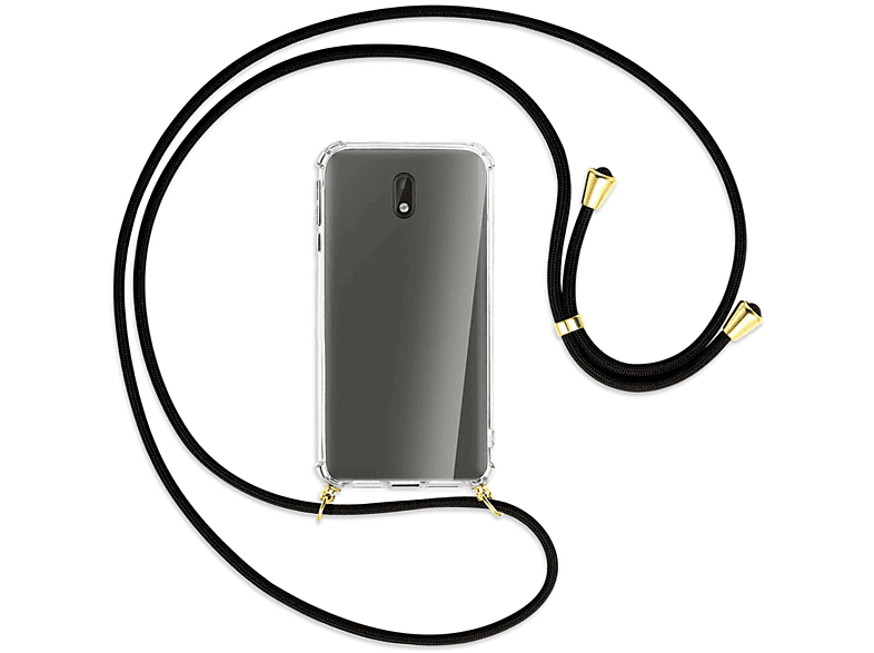 Umhänge-Hülle MORE Schwarz Gold Nokia, Kordel, / MTB 3, Backcover, ENERGY mit