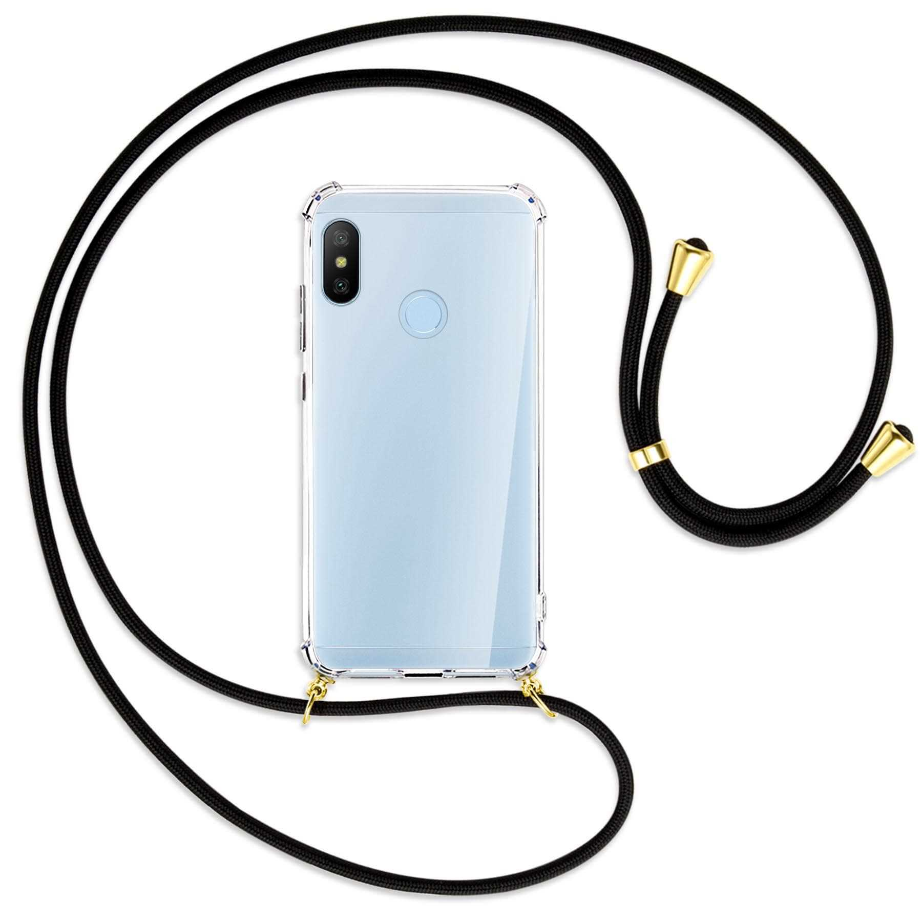 MTB MORE ENERGY Umhänge-Hülle Gold Redmi Xiaomi, mit Pro, Schwarz Lite, / Mi 6 Kordel, Backcover, A2