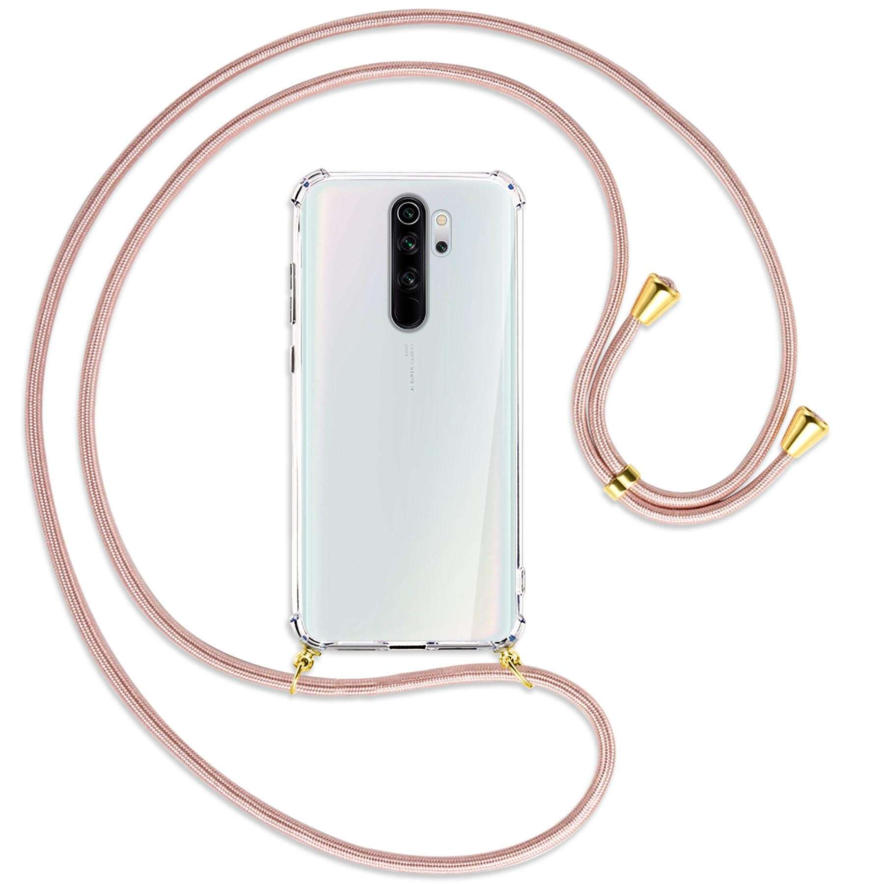 Gold MORE Redmi Rosegold Umhänge-Hülle Kordel, Backcover, ENERGY Note MTB mit Xiaomi, 8 Pro, /