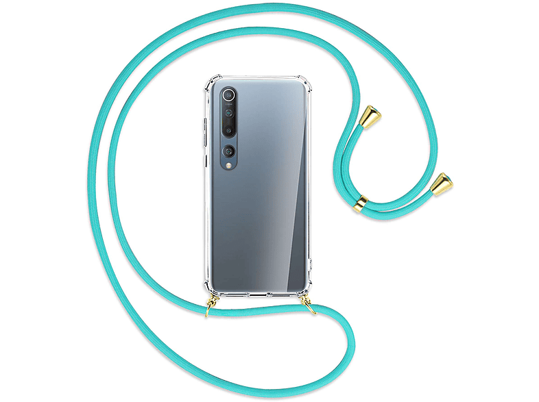 ENERGY Mi Backcover, Xiaomi, 10 mit MTB Gold Kordel, Mi / Türkis Pro, Umhänge-Hülle MORE 10,
