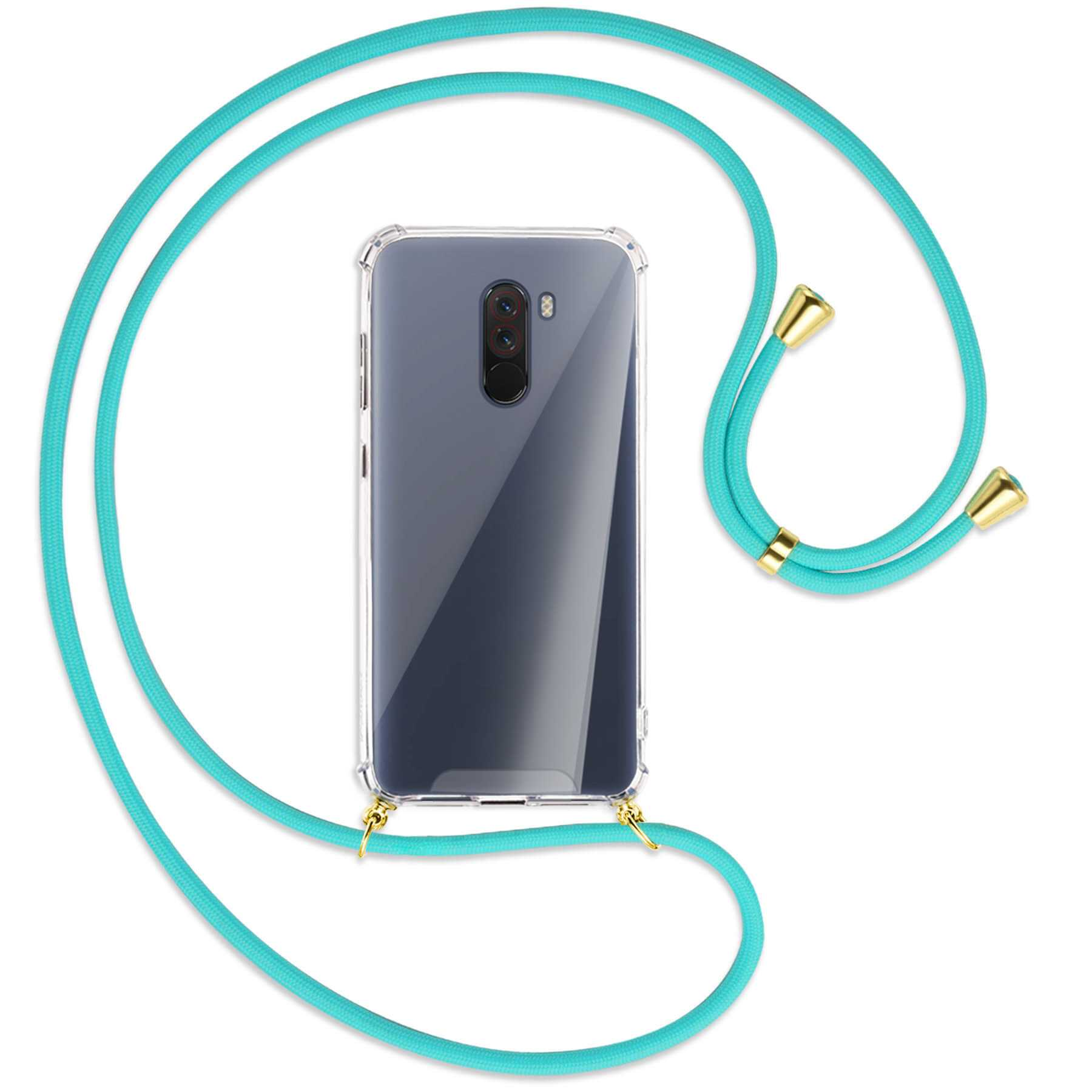 MORE Kordel, ENERGY Pocophone MTB Umhänge-Hülle Xiaomi, / mit Backcover, F1, Türkis Gold