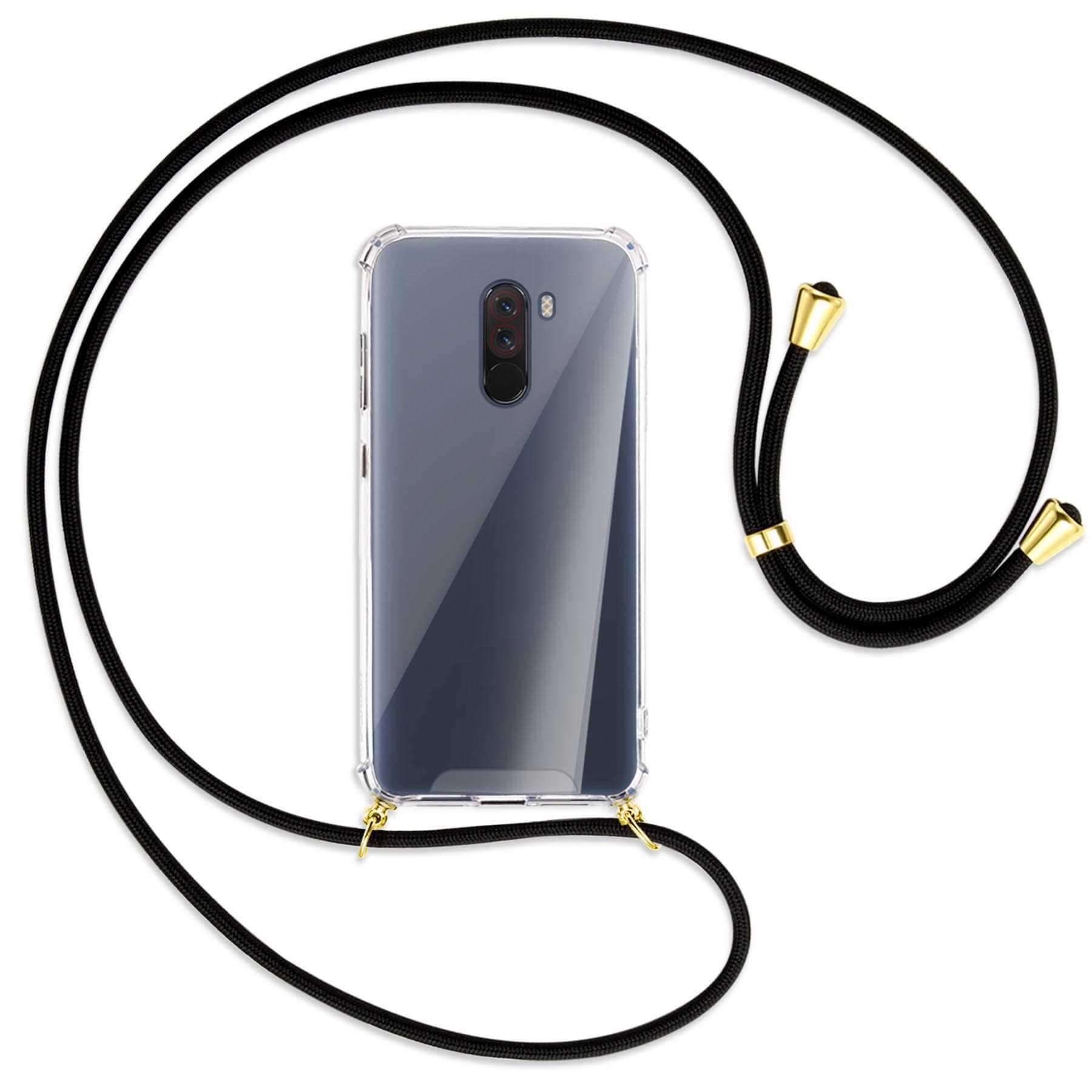 Kordel, / Backcover, F1, ENERGY MORE Gold mit MTB Schwarz Pocophone Umhänge-Hülle Xiaomi,