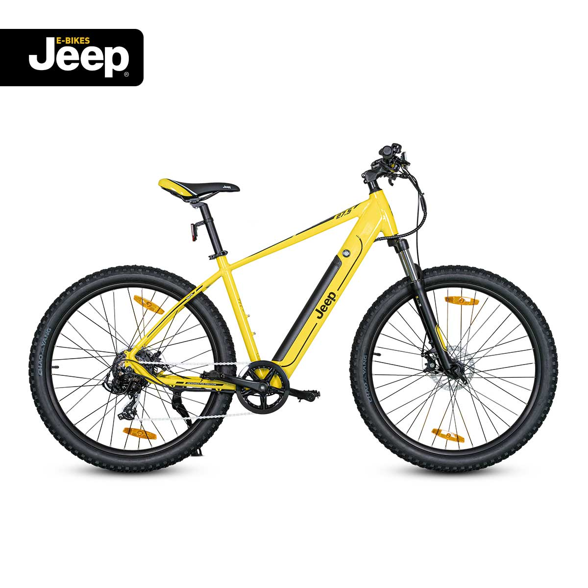 JEEP E-BIKES MHR cm, yellow Zoll, Jeep Kettenschaltung, 48 Mountain (Laufradgröße: black) 7002. Shimano Rahmenhöhe: 374,4 Laufräder, Erwachsene-Rad, 27,5\