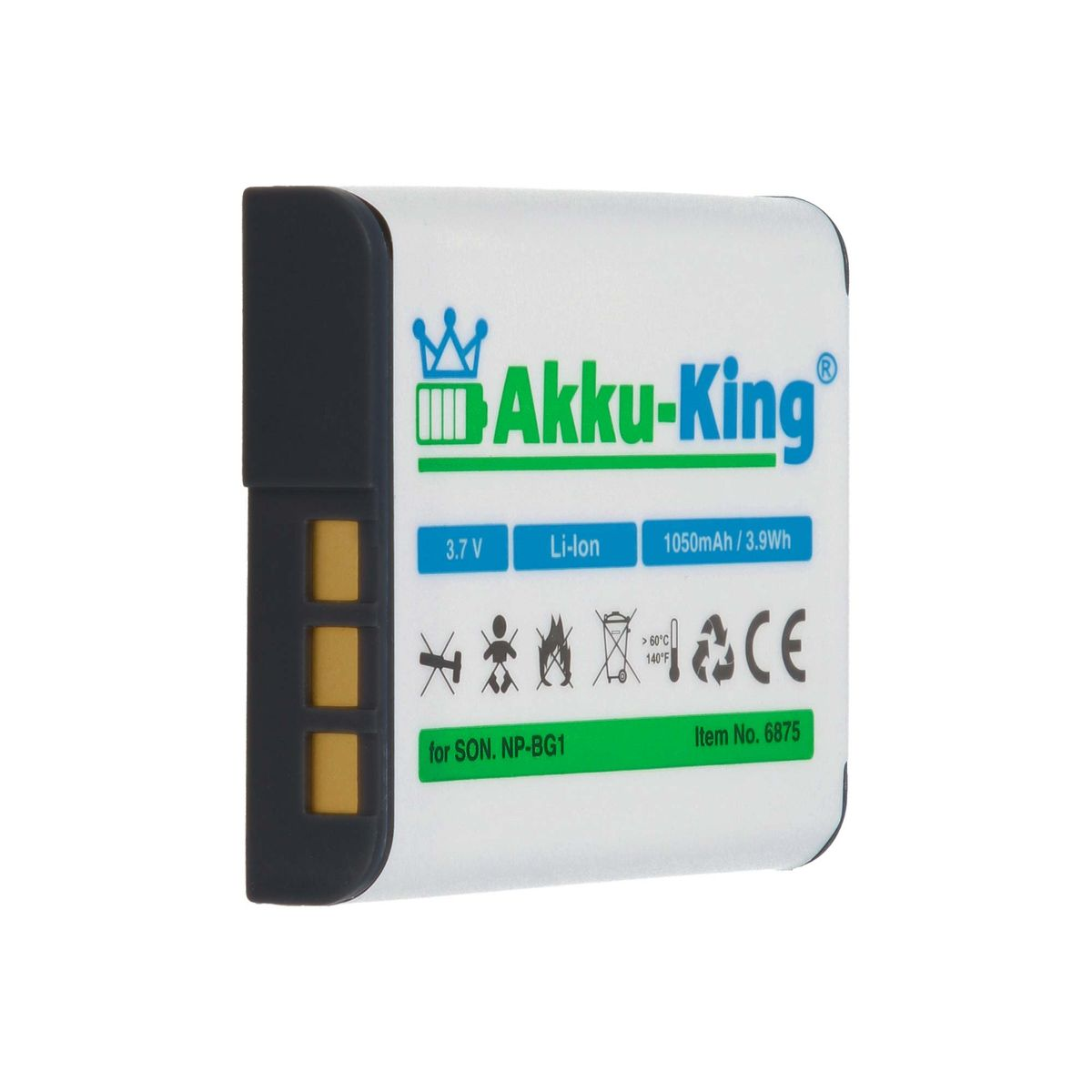 AKKU-KING Akku kompatibel NP-BG1 3.7 Sony Kamera-Akku, mit Li-Ion 1050mAh Volt