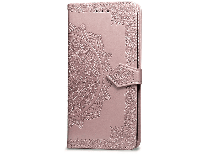 COVERKINGZ Klapphülle mit Mandala Muster, Bookcover, Apple, iPhone Xs Max, Rosegold