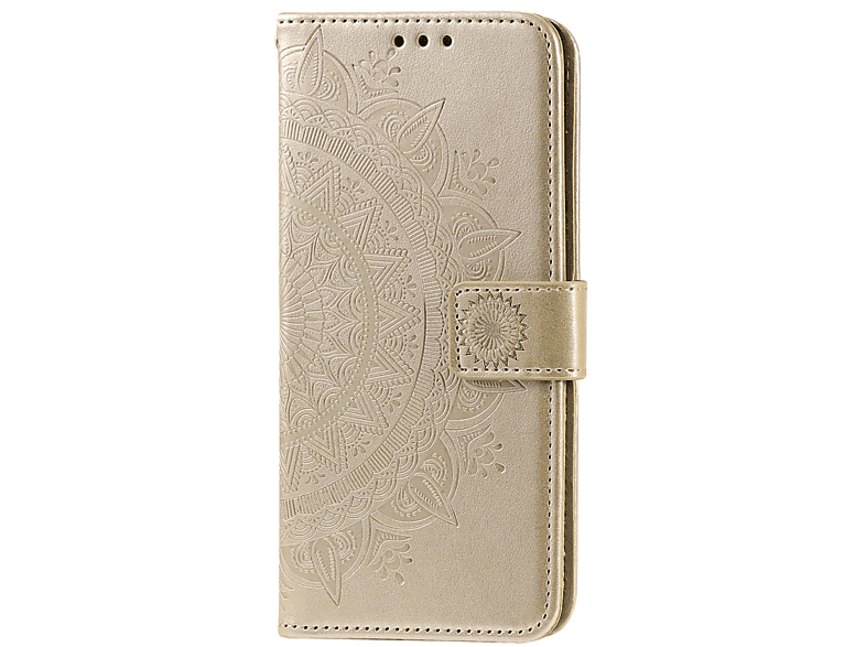 COVERKINGZ Klapphülle mit Mandala Muster, Bookcover, Samsung, Galaxy A13 5G/Galaxy A04s, Gold