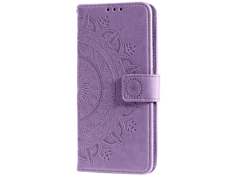 COVERKINGZ Klapphülle mit Samsung, A53 Bookcover, Muster, Lila 5G, Mandala Galaxy