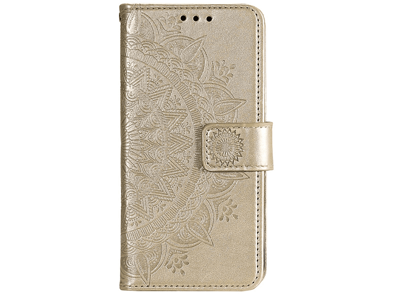 Gold mit Mandala Muster, (Plus), Galaxy Klapphülle COVERKINGZ Samsung, S22+ Bookcover,