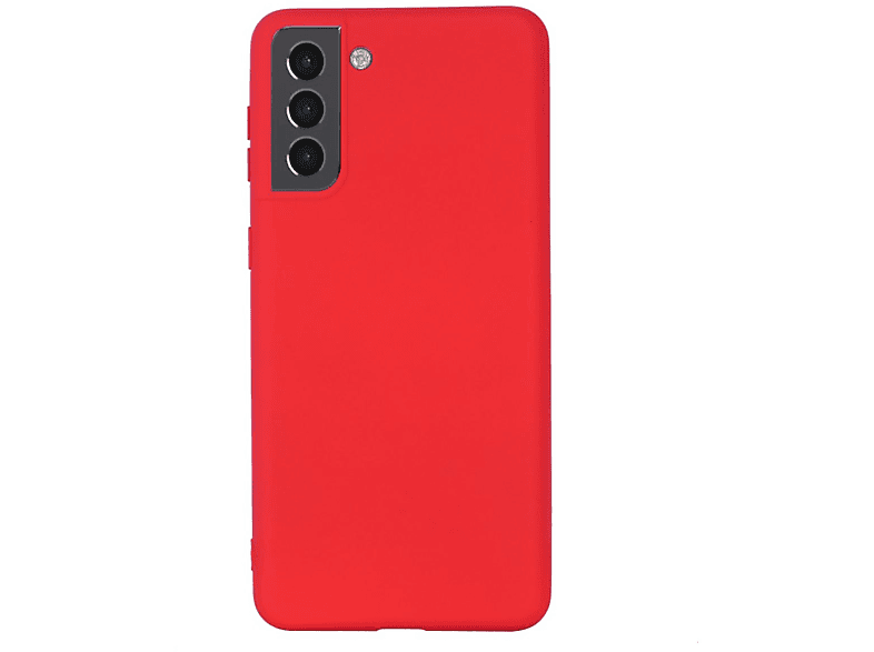 5G, Backcover, Handycase aus S22 Rot Silikon, Galaxy COVERKINGZ Samsung,