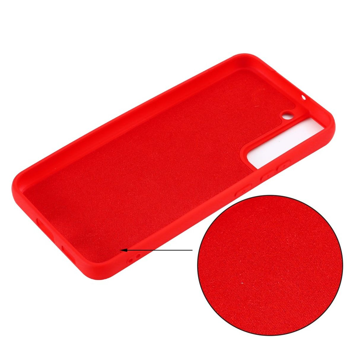 Handycase Backcover, Samsung, COVERKINGZ S22 Galaxy Silikon, 5G, Rot aus