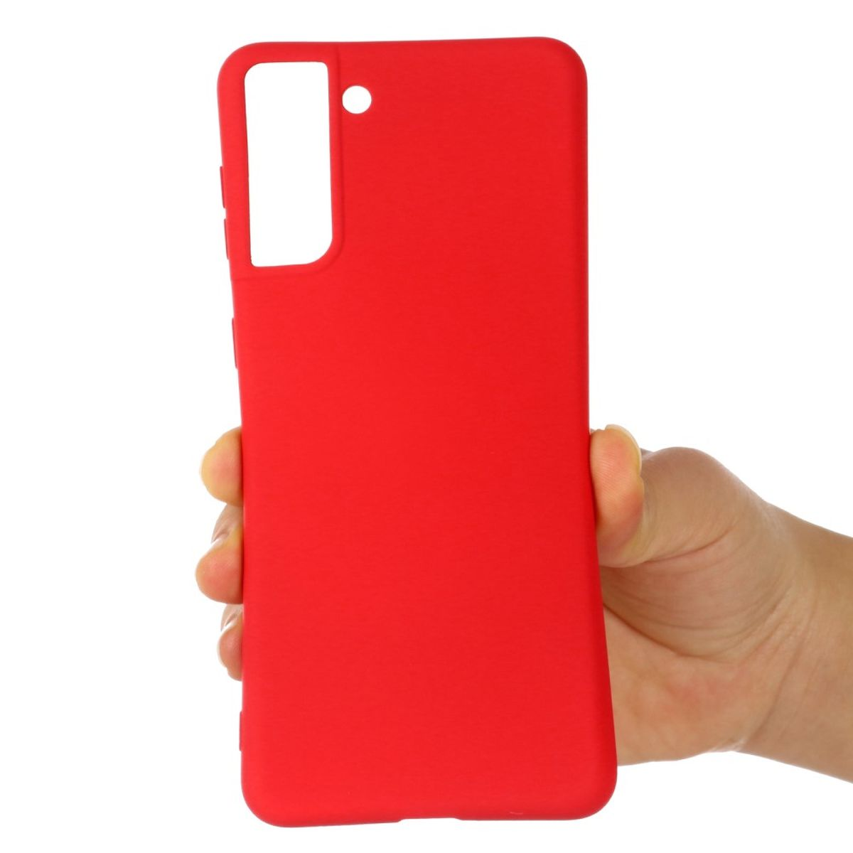 COVERKINGZ Handycase S22+ aus Rot Backcover, Samsung, Galaxy Silikon, (Plus),