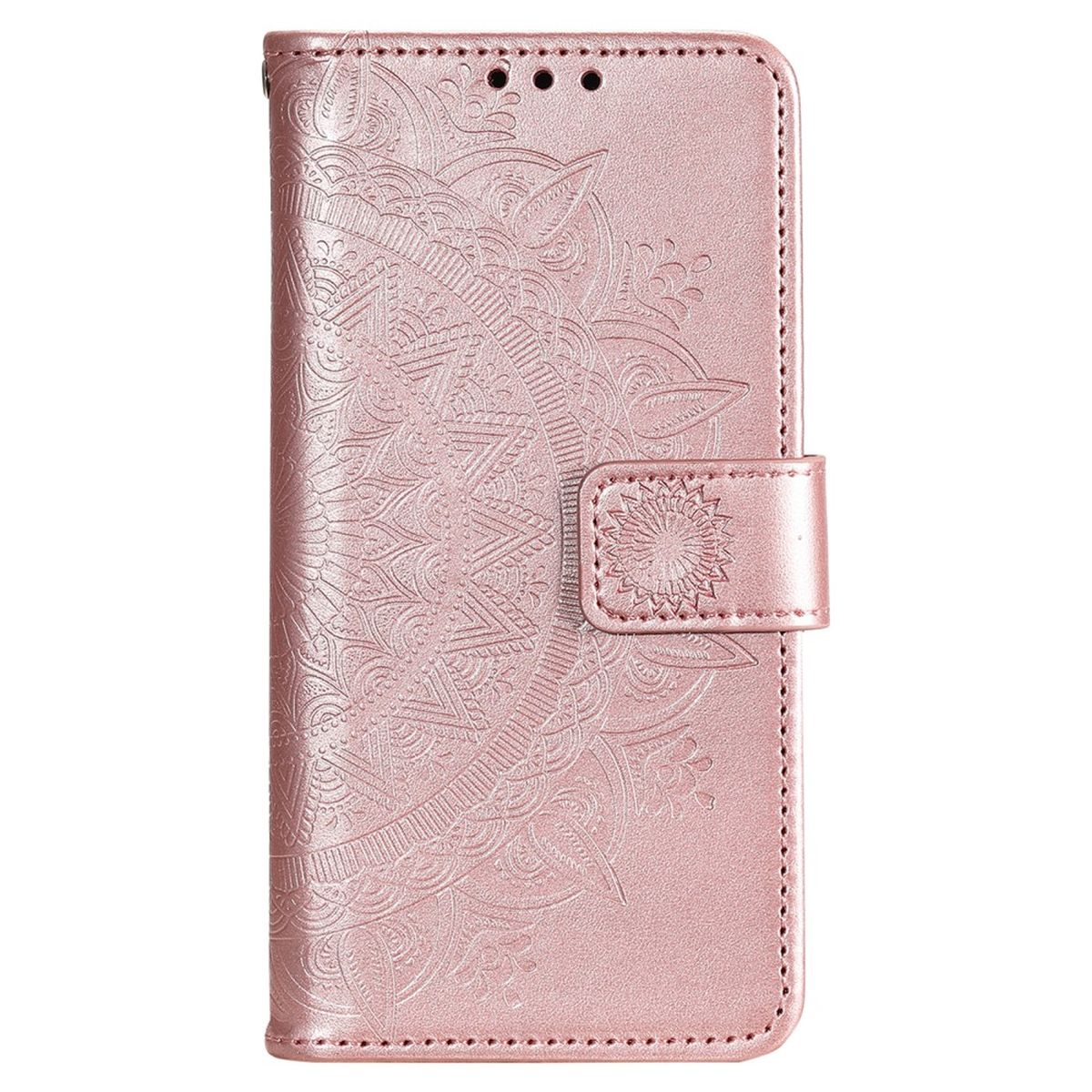 COVERKINGZ Klapphülle mit Mandala Muster, Rosegold Galaxy 5G, S22 Samsung, Bookcover