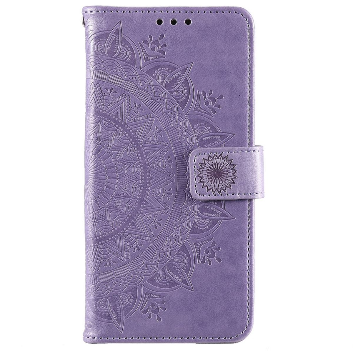 COVERKINGZ Klapphülle Bookcover, Muster, S22 Galaxy Lila Samsung, Mandala 5G, mit